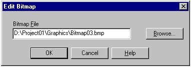 Bitmap A bitmap is a visual element that can be used to describe the control application screen or add visual interest to a screen. A bitmap will never obscure the appearance of any control or text.