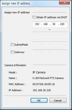 settings and then perform the installation again. 1. Connect the network camera to the network and power up. 2.