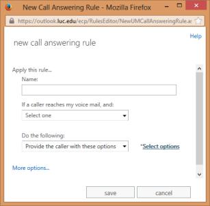 Managing Your Voicemail Options The best way to manage your voicemail options is through Outlook Web App.