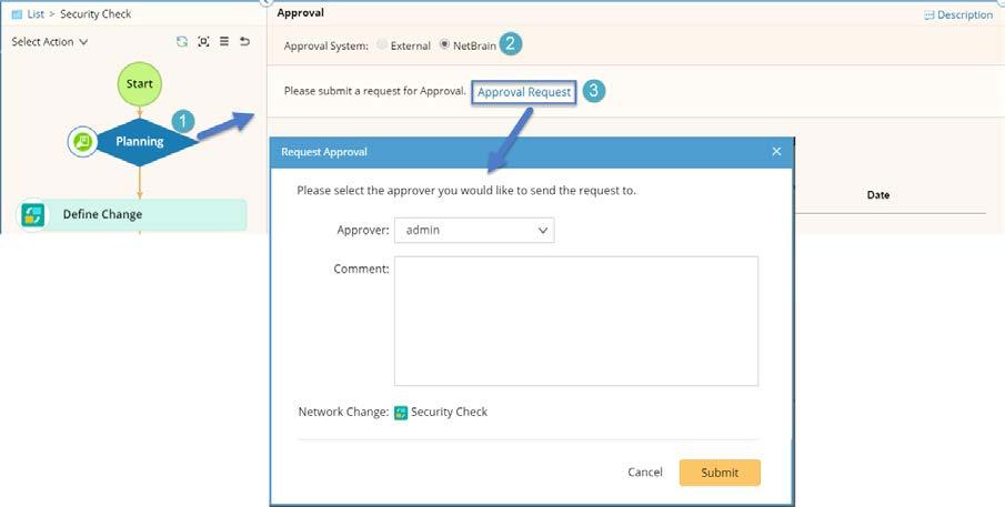 External integrate with an external ticket system and approve the task in the external system. Tip: Before using this feature, ensure that you have sufficient privilege.
