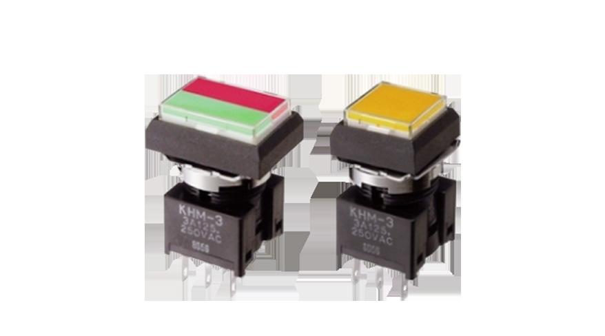 4mm rectangular type Full-Face / Split-Face / Dual-Colour LED illumination Built-in resistor for