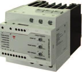 otor Controllers AC Semiconductor otor Controller Type RSHR 3-Phase Soft starting and stopping of 3-phase squirrel cage motors Control of all 3 phases In Line or In Delta motor connection Low inrush