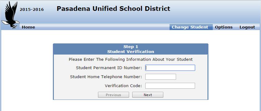 Upon logging in, the Student Verification prompt will display where you must
