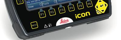 User definable views such as Plan View and Cut/Fill View Integrated SIM card slot for connection to iconnect services iconsult Leica