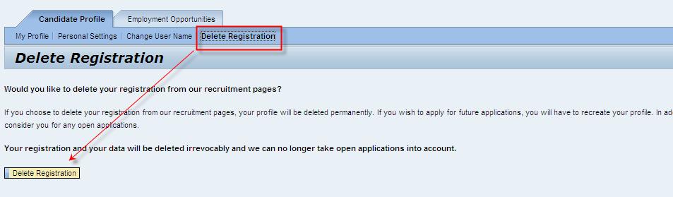 2 Deleting your Registration Should you decide to delete your registration from our system, you will