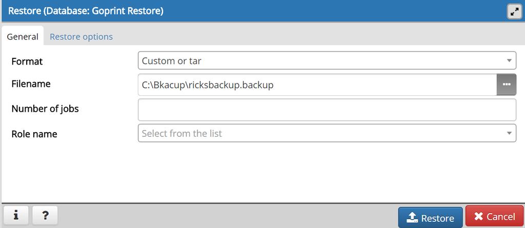 Select path to the backup file 3.