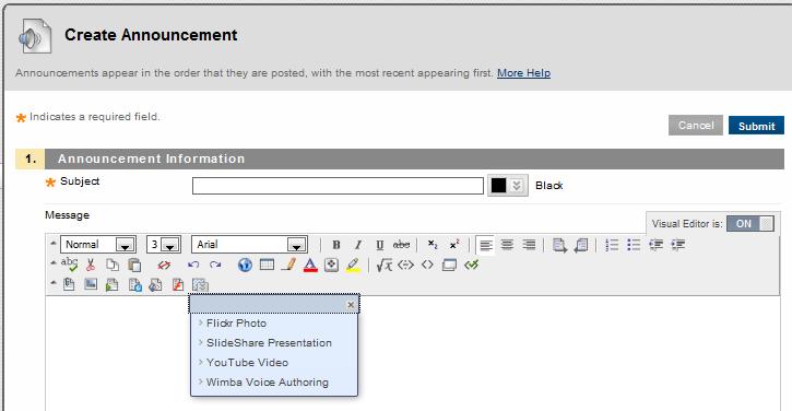 If you do not see a create announcements, you may need to turn on your edit mode Step 4: Type Subject and