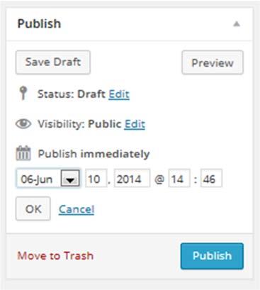 Save drafts, preview and publish You should remember to save your drafts often. To do so, click the Save draft button.