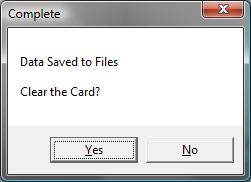 CREATING THE CSV FILE 1. Insert the Data Download Card into the Smart Card Reader. 2. Open the Hygiene Monitor program, and from the Main Menu, select Display Manager Card Data. 3.