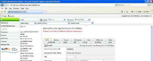 Contacts Database Accessing the Contacts Database: On the