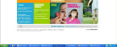 Website Homepage: Go to www.childminding.org for the Homepage.