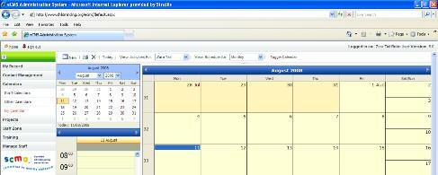My Calendar The calendar system is used to store and manage any appointments.
