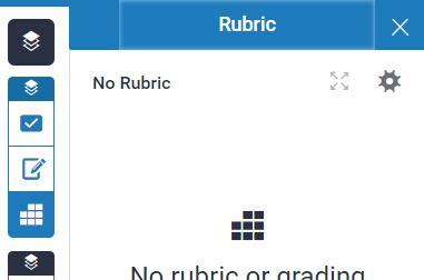 Rubric and Grading Forms Open the rubric panel by clicking on the Rubric/Form button. Click here to open the rubric panel Click here to open the Rubric and Forms list.