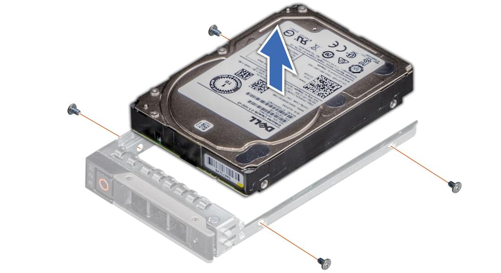 Figure 11. Installing hard drive Next step If applicable, install the front bezel. Removing 3.