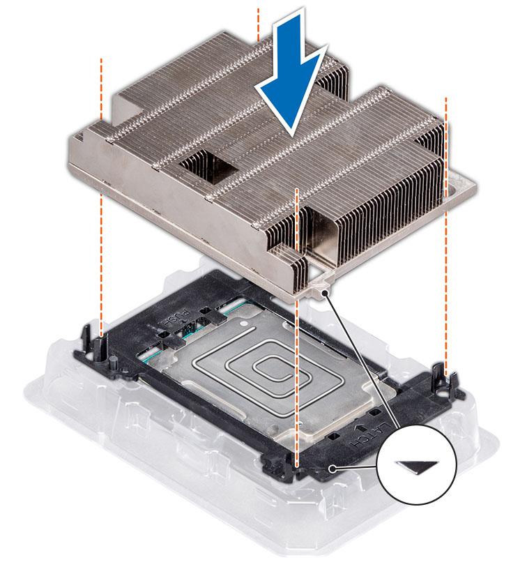 NOTE: Ensure that the two guide pin holes on the bracket match the guide holes on the heat sink. Next steps 1 Install the processor and heat sink module. 2 Install air shroud.