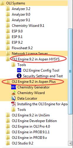 install the OLI Engine 9.2 for Aspen HYSYS.