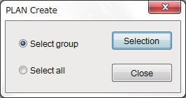 selected MODE numbers can be set as shown below. Select an appropriate MODE number to create a PLAN (test plan). Click the "Arrange" button. The selected MODE numbers are arranged in ascending order.