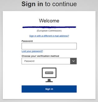 To login click on the link in the Evaluation Invitation email from the EU. You will be prompted to authenticate through EU Login (The European Commission's Authentication Service).