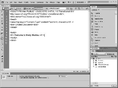 Enter Code in Code View You can accomplish most of your work in Dreamweaver in Design view, but there may be times when you need to edit the underlying code of a page directly.