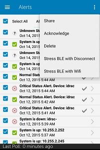 Deleting an alert To delete an alert: 1 On the Alert Details screen, select the alerts you want to delete and tap Delete to delete an alert. Figure 13.
