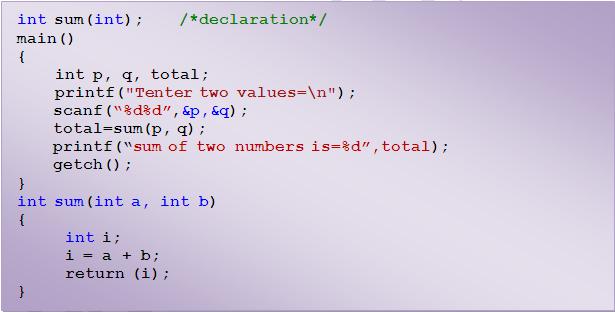 function) and return the calculated value as output to the calling function (or to the main function) for the further processing.
