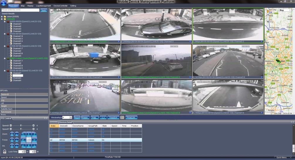 Live View Features (1) Remote Viewing of On-vehicle Video FEATURES INCLUDE Any camera on any vehicle can be viewed remotely at any time Up to 64