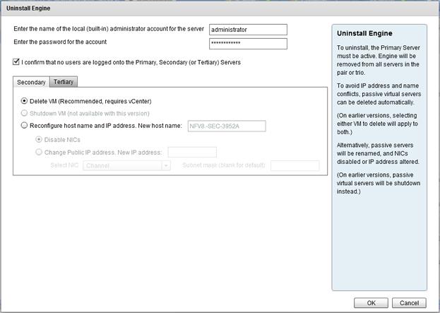 Installing Neverfail IT Continuity Engine Procedure To uninstall from the selected server: 1.