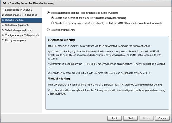 Installing Neverfail IT Continuity Engine 4. Select whether to clone the Primary server to create a Secondary server and power-on the Secondary server or to clone the Primary server to create the.