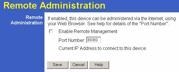 Broadband Router User Guide Remote Admin If enabled, this feature allows you to manage the TW100-BRF114U via the Internet.