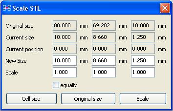 CELL MANAGEMENT AND INFORMATION 42 Figure 2.49: The dialog box for scaling STL files Figure 2.50: The dialog box for rotating STL files 2.