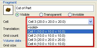 Click on the "Cell" dropdown menu and select either "solid" or one of your cells (figure 4.34). Figure 4.