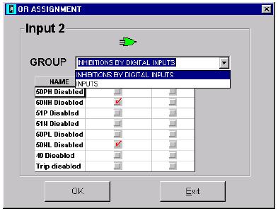 4.3 SETPOINT 4 COMMUNICATIONS 4 Figure 4 13: OR ASSIGNMENT NOT: when NOT checkbox is enabled, the logic is inverted.