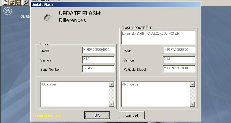 4.6 COMMUNICATION 4 COMMUNICATIONS 4 Figure 4 28: UPDATE FLASH DIFFERENCES If the update is to a model option with higher functionality (see OPTION 1, OPTION 2 and OPTION R in the model list), the