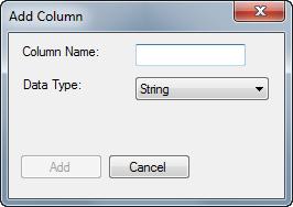 Enter column name and choose data type.