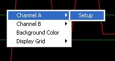 The colors match the channel trace colors. If the user changes the trace color, the corresponding edit box will change color accordingly.