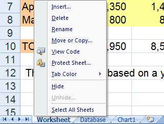 Working with Sheets You can have as many worksheets in each Excel workbook as long as the memory on your computer will allow it. Here are some ways to work with sheets.