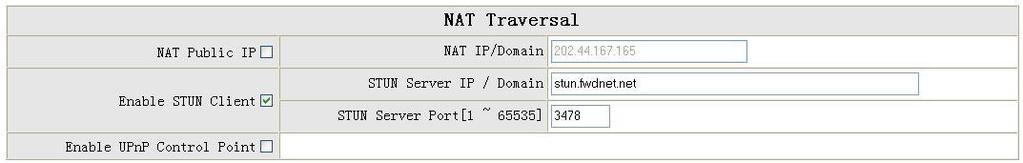 router. However, the STUN cannot traverse all types of NAT. The following image shows you an example of STUN configuration. 3.