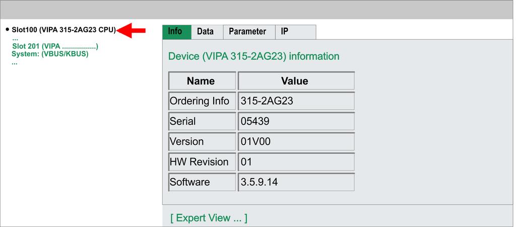 Deployment CPU 315-2AG23 VIPA System 300S + Accessing the web server 5.