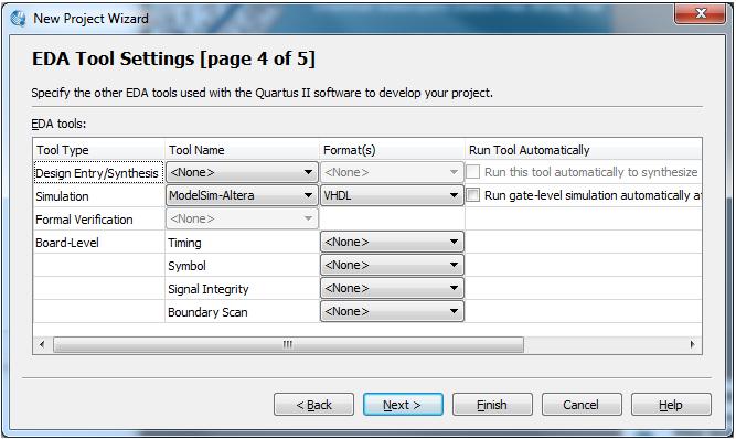 Fig. 5. Other EDA tools can be specified. The user can specify any third-party tools that should be used.