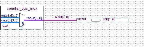 Figure 3-28 Rename the output pin 19. Attach an input pin to the multiplexer select line using an input pin: a.