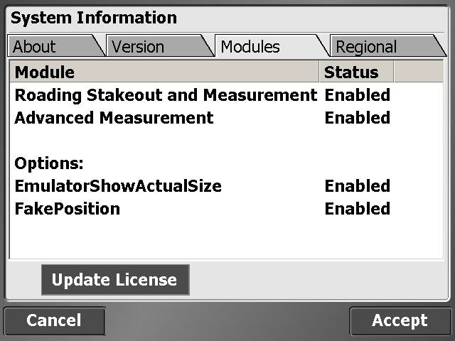 2 Starting the Software System information The System Information dialog has multiple tabs that contain information about the current version of