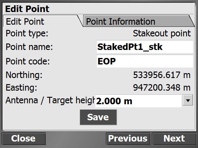 Use the search box at the top of the window to search by Point Name and Point Code fields. Point types can be filtered to display only certain point types by selecting.