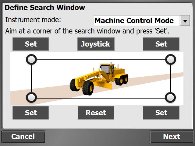 Machine Control You can define either the upper left/lower right extents of your search window or the upper right/lower left extents of your search window.