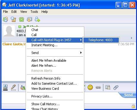 - 39 - Using Plug-in 3457 Job aid: The following figure is an example of initiating call from chat session.
