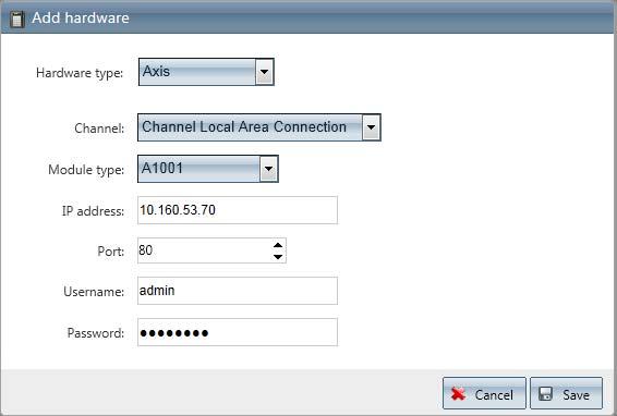 Enrolling the Axis interface modules on SMC IP address. Use the IP address of the Axis interface module. You cannot use the hostname. Port. HTTP port (default = 80).