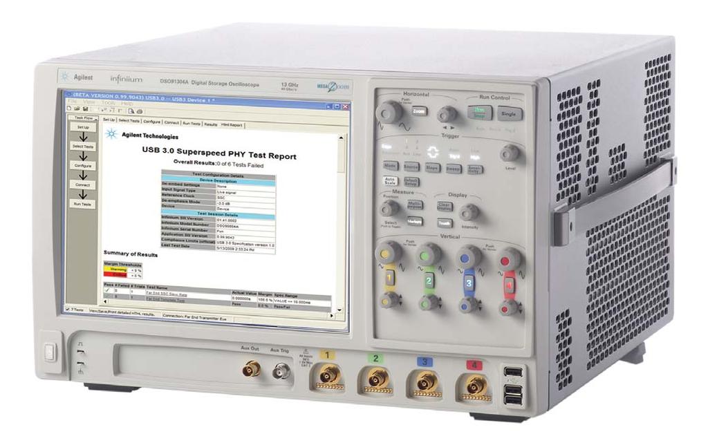 Agilent Technologies U7243A USB 3.0 Superspeed Electrical Performance Validation and Compliance Software for the Infiniium Series Oscilloscopes Data Sheet Table of Contents Features...3 Benefits.