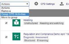 10 Recording and managing Continuing Professional Development (CPD) Removing CPD activity from your log If you wish to remove a CPD Activity from your CPD log, select the cross to the right of the