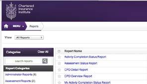When you access the Reports section, you will see a list of pre-configured reports. These are the only reports available in CPD Essentials. It is not possible to create your own reports.