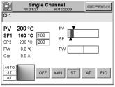 Ability to preset two setpoints (SP1/SP2) for each zone, selected from keys SP1/SP2 in the Control page (Controllers): fast switching to standby setpoint for all zones if necessary.