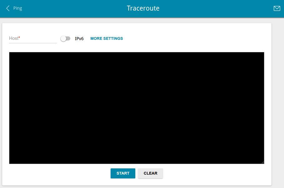 Traceroute On the System / Traceroute page, you can determine the route of data transfer to a host via the traceroute